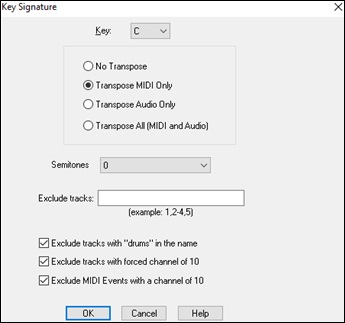 Key Signature dialog